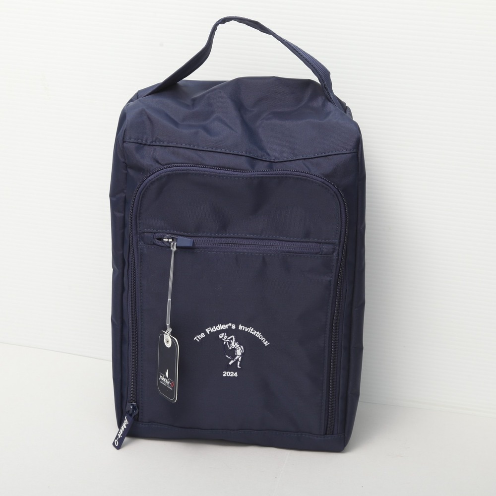 Johnnie-O The Fiddler's Invitational 2024 Navy Shoe Bag Travel Storage NWT